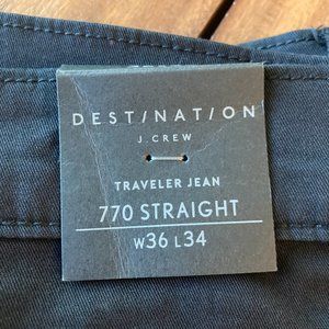 Men's J. Crew Destination Traveler Jean 770 Straight Black (W36 L34) (NWT)